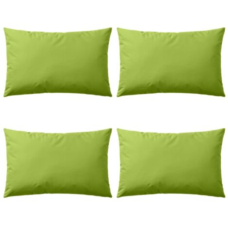Oreiller d'extérieur lot de 4 60 x 40 cm Vert pomme vidaXL