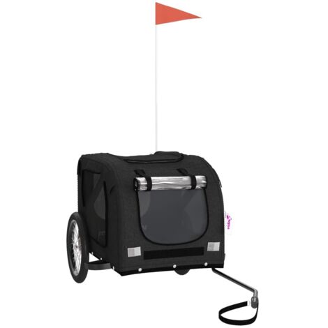 Remorque de vélo pour animaux de compagnie noir vidaXL (1/5)
