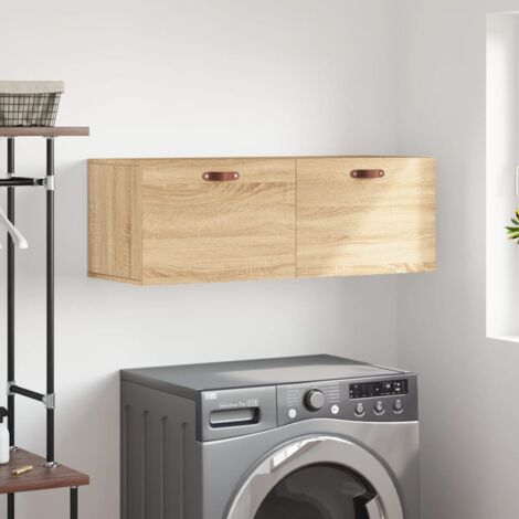 Vidaxl – Armoire murale chêne sonoma 100x36,5x35 cm – Bois d'ingénierie – Design flottant pour gain de place – Rangement pratique