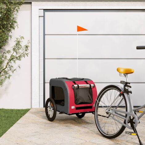 Vidaxl – Remorque de vélo pour animaux de compagnie – Charge maximale 45 kg – Dimensions 125 x 64 x 66 cm – Tissu Oxford et cadre en fer
