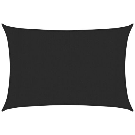 vidaXL Sunshade Sail 160 g/m² Black 3x4,5 m HDPE