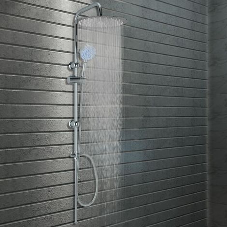 Ensemble de douche à deux têtes avec douchette Acier inoxydable vidaXL