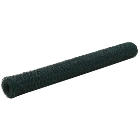 Grillage Acier avec revêtement en PVC 25x1,2 m Vert