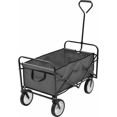 vidaXL Folding Hand Trolley Steel Grey (1/5)