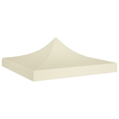 Toit de tente de réception 2x2 m Crème 270 g/m² vidaXL