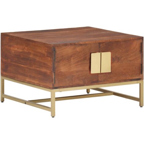 vidaXL Coffee Table Honey Brown 67x67x45 cm Solid Acacia Wood (1/5)