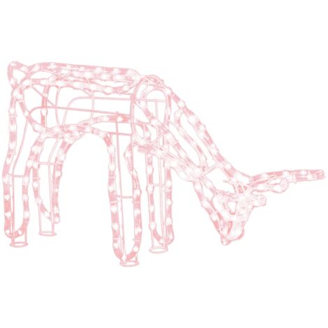 Renne de Noël Blanc chaud 73x31x45 cm