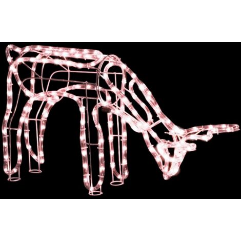 Renne de Noël Blanc chaud 73x31x45 cm