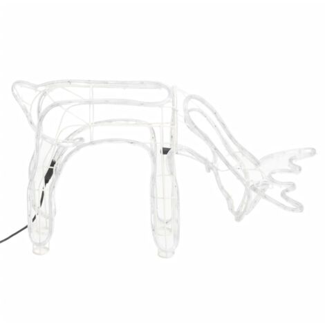 Renne de Noël Blanc chaud 73x31x45 cm