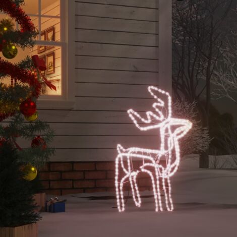 Renne de Noël Blanc chaud 76x42x87 cm