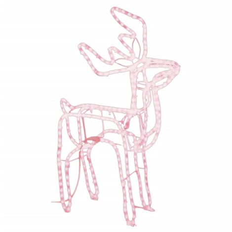 Renne de Noël Blanc chaud 76x42x87 cm