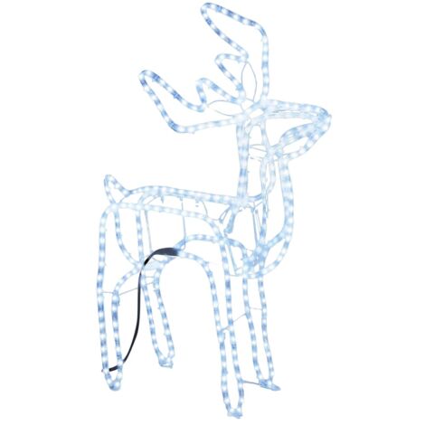 Renne de Noël Blanc froid 76x42x87 cm