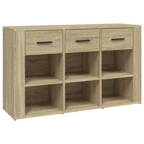 vidaXL Sideboard Sonoma Oak 100x30x59,5 cm Engineered Wood