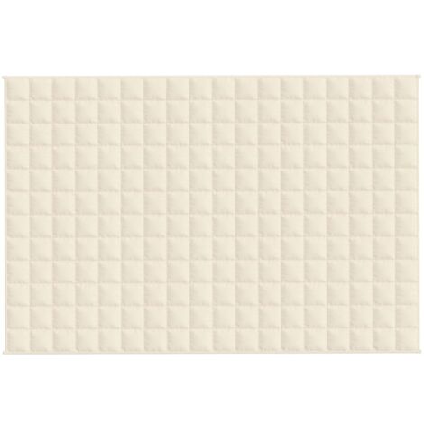 Couverture lestée Crème clair 120x180 cm 9 kg Tissu