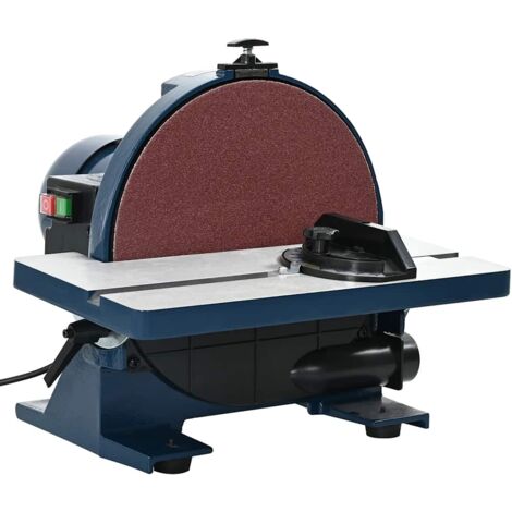 Vidaxl – Ponceuse stationnaire 800W – Disque 305mm – Vitesse 1450 tr/min – Table inclinable 0-45° – Jauge à onglets incluse (1/10)