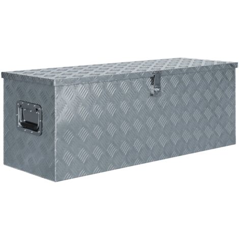 Vidaxl – Boîte en aluminium 110,5 x 38,5 x 40 cm – Résistante à la rouille – Système de verrou avec 2 clés – Pour rangement outils et équipements