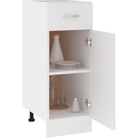 vidaXL Armoire à four Blanc brillant 60x46x81,5 cm Aggloméré