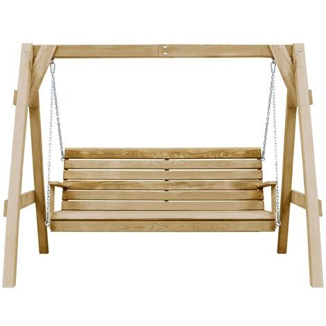 Balancelle de jardin Bois de pin imprégné 205x150x157 cm