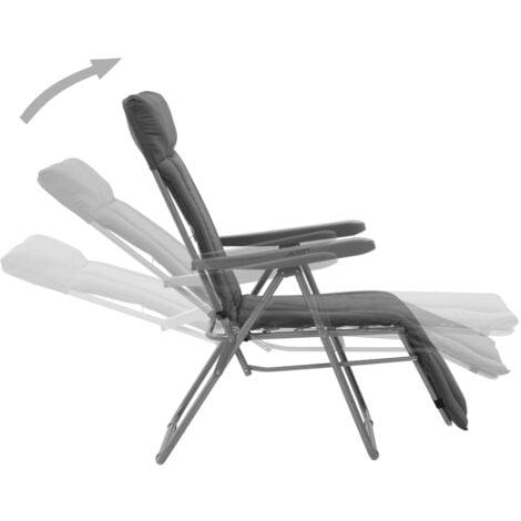 Chaises pliables de jardin avec coussins 2 pcs Gris