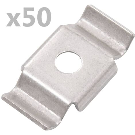 Clips de clôture en papillon 50 pcs Acier inoxydable