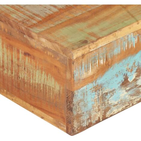 Table basse 80x80x28 cm Bois de récupération massif