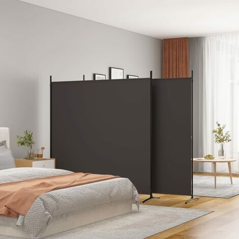 Vidaxl – Cloison de séparation pliable 3 panneaux en tissu marron 525x180 cm – Idéale pour séparer espaces – Conception durable et respirante