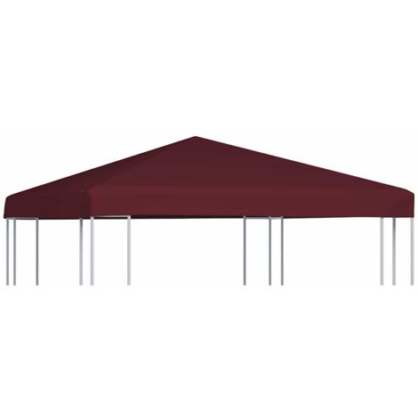 Toile supérieure de gazebo 310 g/m² 3x3 m Bordeaux vidaXL