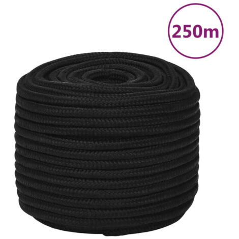 vidaXL Work Rope Black 14 mm 250 m Polyester