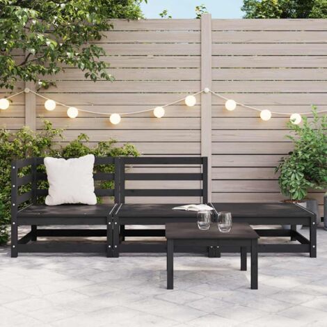 Canapé Central De Jardin En Pin Massif Avec Coussins - Modulaire, Design Scandinave, Extérieur - 8