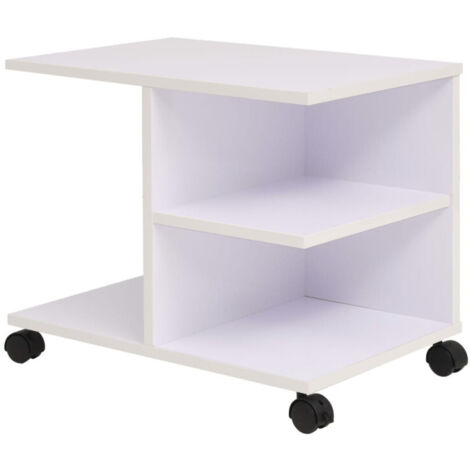 vidaXL Rolling Shelf 50x35x42 cm White (1/5)