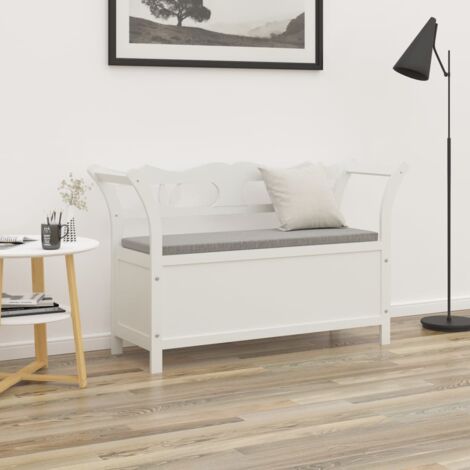Vidaxl – Banc de table en bois massif de sapin 107x45x75,5 cm – Dossier et accoudoirs – Grand espace de rangement – Résistant à l'humidité