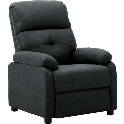 vidaXL Recliner Chair Dark Grey Fabric (1/5)