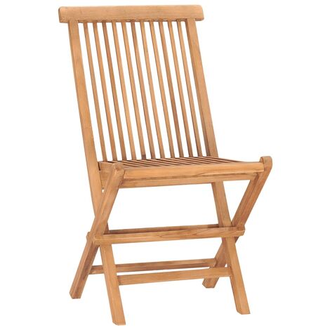 Mobilier à dîner d'extérieur pliable avec coussin 3 pcs Teck