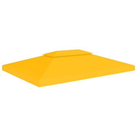 vidaXL 2-Tier Gazebo Top Cover 310 g/m² 4x3 m Yellow