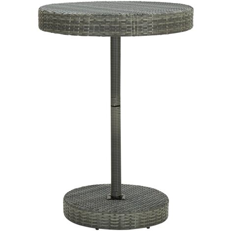 vidaXL Garden Table Grey 75,5x106 cm Poly Rattan (1/4)