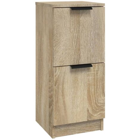Vidaxl – Buffet chêne sonoma 30x30x70 cm – Bois d'ingénierie – Grand espace de rangement – Multifonctionnel pour objets décoratifs