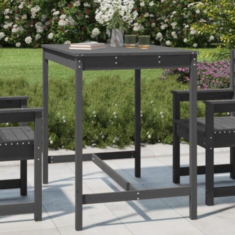 vidaXL Garden Table Grey 121x82,5x110 cm Solid Wood Pine (1/5)
