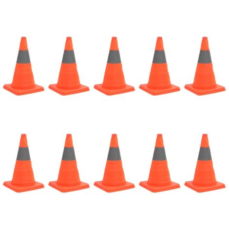Cônes de signalisation escamotables 10 pcs 42 cm vidaXL