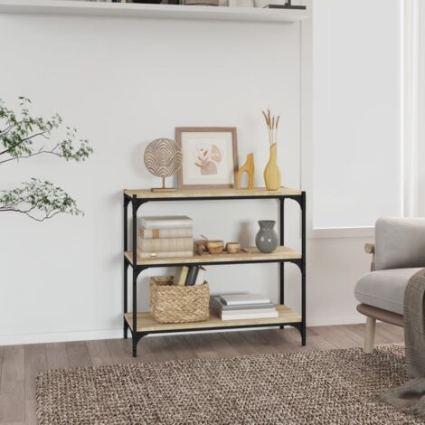 Bibliothèque Chêne Sonoma 80x33x70,5 cm Bois d'ingénierie acier vidaXL