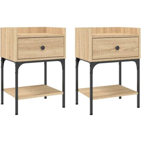 vidaXL Bedside Tables 2 pcs Sonoma Oak 40,5x31x60 cm Engineered Wood (1/5)