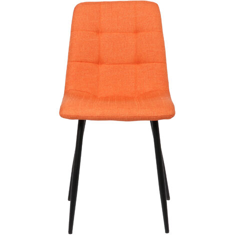 Lot de 2 chaises de salle à manger Tilde Orange Tissu (1/8)