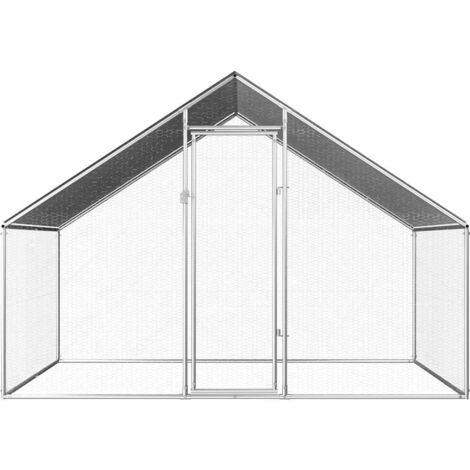 Poulailler d'extérieur 2,75 x 2 x 1,92 m Acier galvanisé