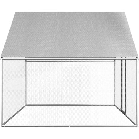 Poulailler d'extérieur 2,75 x 2 x 1,92 m Acier galvanisé