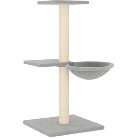 vidaXL Cat Tree with Sisal Scratching Posts Light Grey 72 cm (1/5)