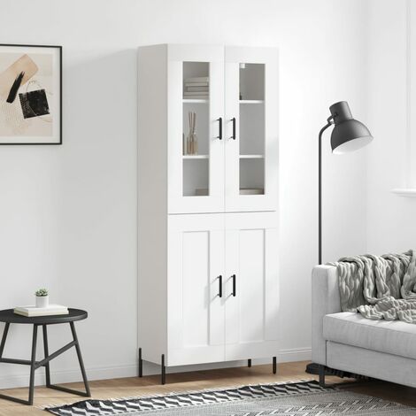 vidaXL Highboard White 69,5x34x180 cm Engineered Wood (1/5)
