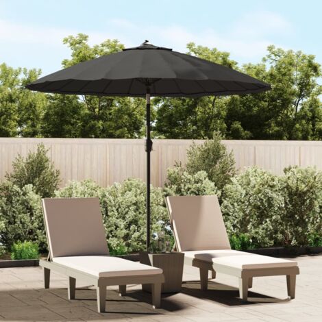 Parasol d'extérieur avec mât en aluminium 270 cm Anthracite vidaXL