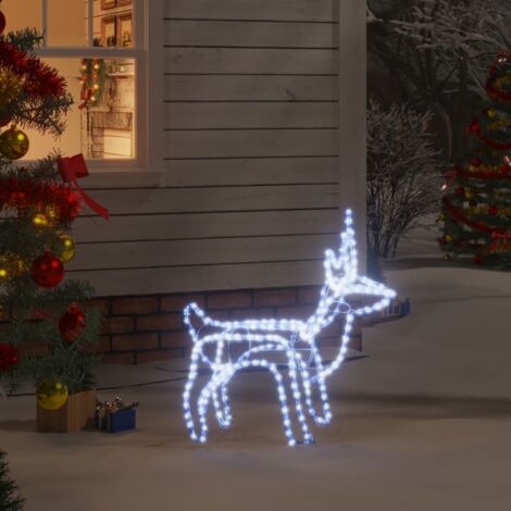 Renne de Noël Blanc froid 60x30x60 cm