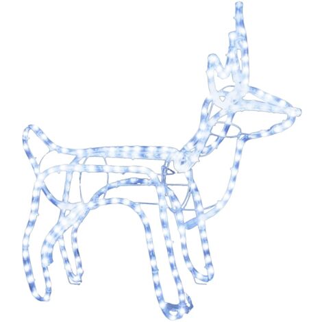 Renne de Noël Blanc froid 60x30x60 cm