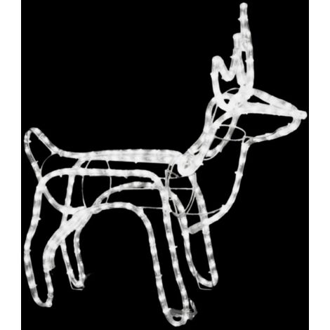 Renne de Noël Blanc froid 60x30x60 cm