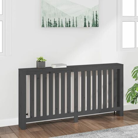 Cache-radiateur Gris 169x19x84 cm Bois massif de pin vidaXL